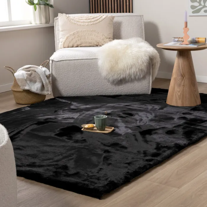 Hochflor Teppich - Comfy Supreme Schwarz