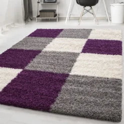 Hochflor Teppich - Cube Lila
