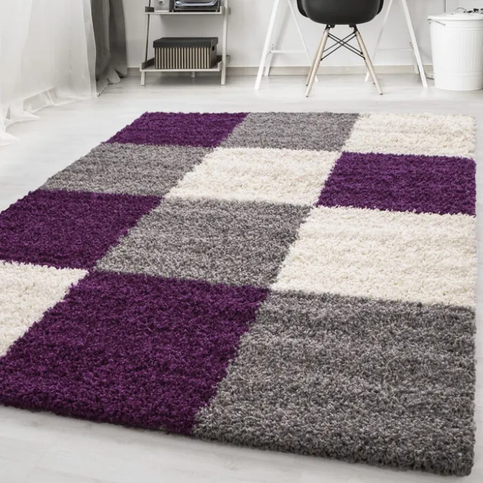 Hochflor Teppich - Cube Lila