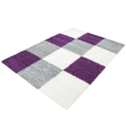 Hochflor Teppich - Cube Lila