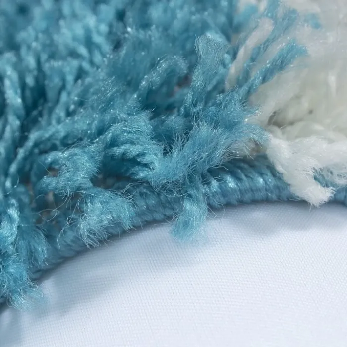 Hochflor Teppich - Cube Türkis