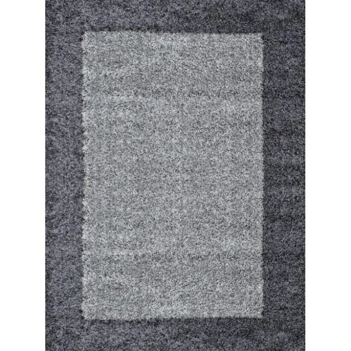 Hochflor Teppich - Edge Grau