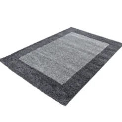 Hochflor Teppich - Edge Grau