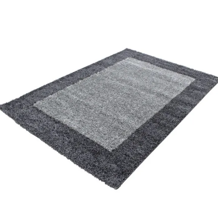 Hochflor Teppich - Edge Grau