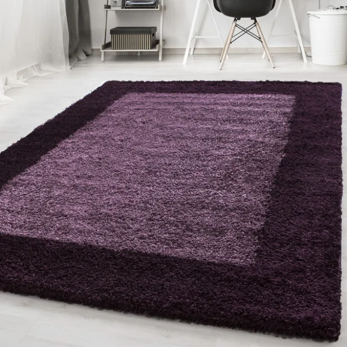 Hochflor Teppich - Edge Lila