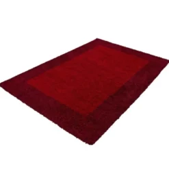 Hochflor Teppich - Edge Rot