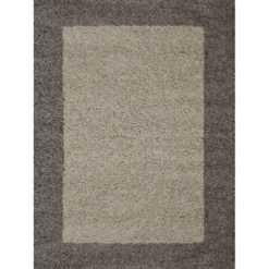 Hochflor Teppich - Edge Taupe