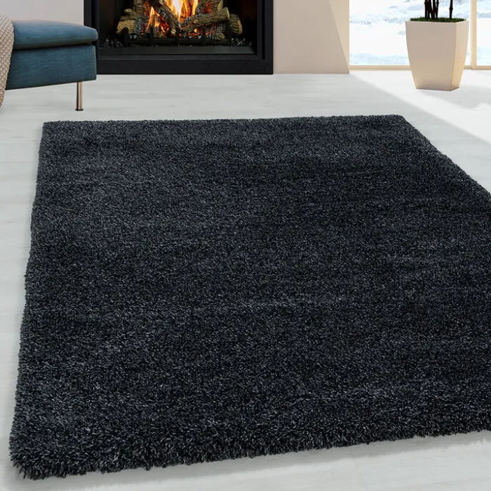Hochflor Teppich - Fuzzy Anthrazit