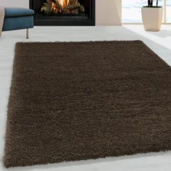 Hochflor Teppich - Fuzzy Braun