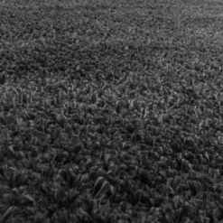 Hochflor Teppich - Fuzzy Dunkelgrau