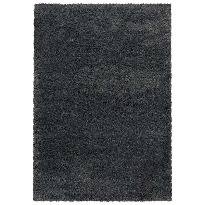 Hochflor Teppich - Fuzzy Dunkelgrau
