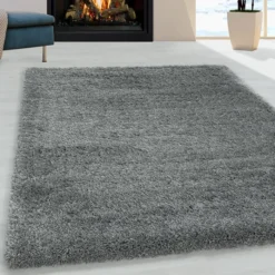 Hochflor Teppich - Fuzzy Grau