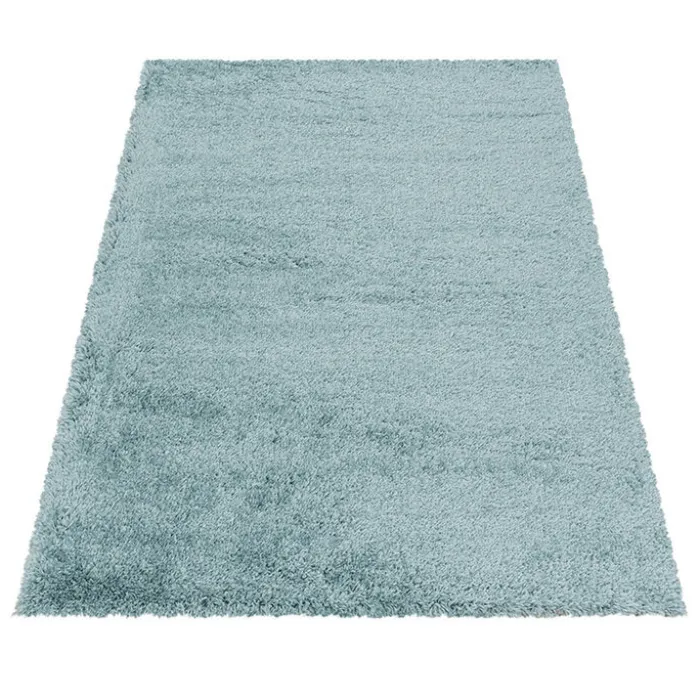 Hochflor Teppich - Fuzzy Hellblau