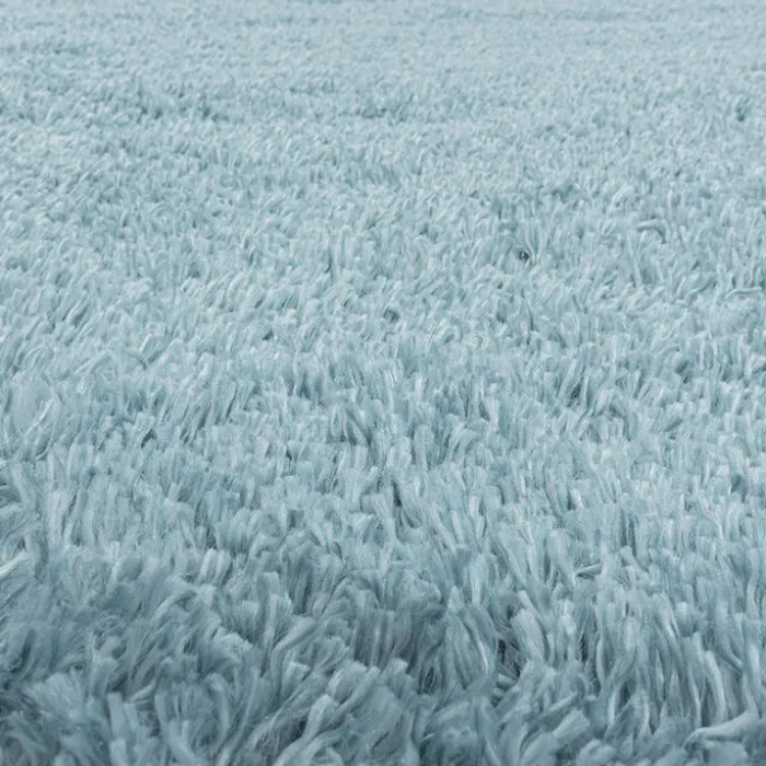 Hochflor Teppich - Fuzzy Hellblau