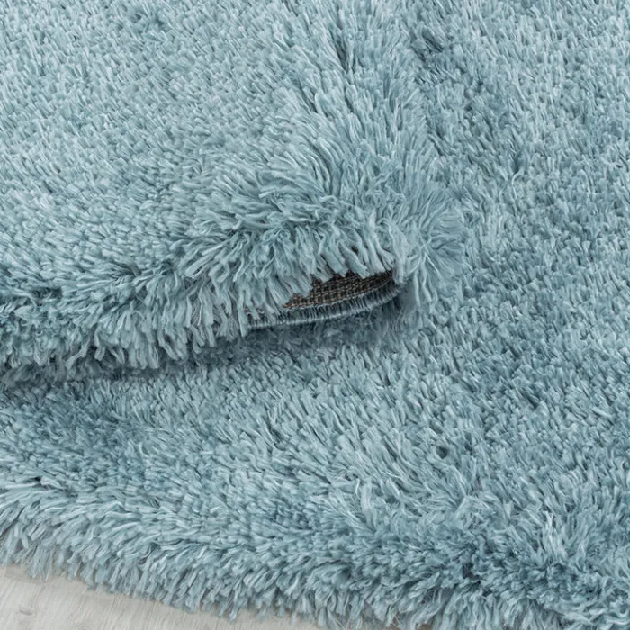 Hochflor Teppich - Fuzzy Hellblau