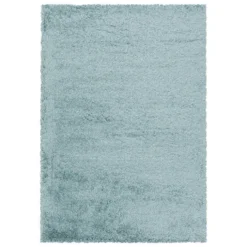 Hochflor Teppich - Fuzzy Hellblau