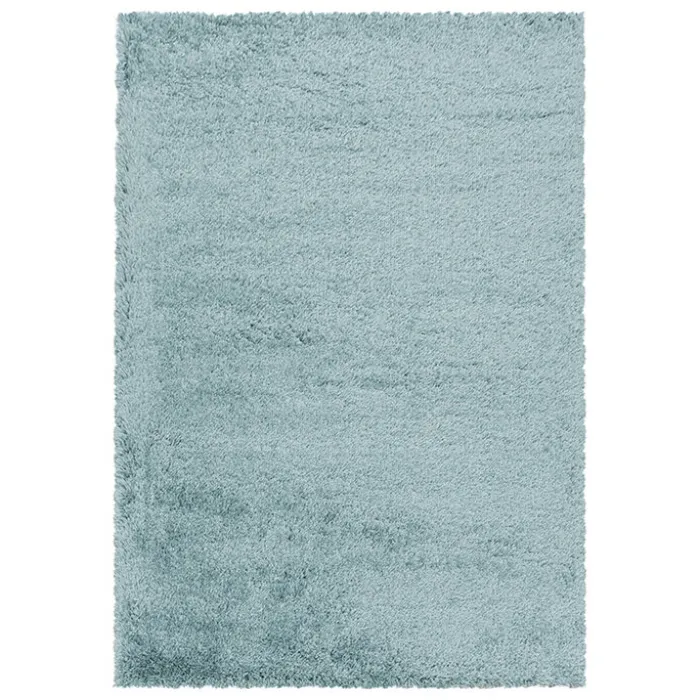 Hochflor Teppich - Fuzzy Hellblau