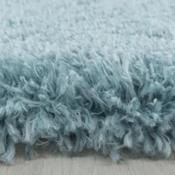 Hochflor Teppich - Fuzzy Hellblau