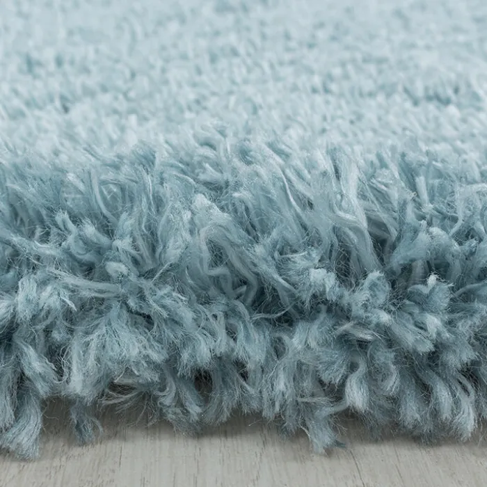 Hochflor Teppich - Fuzzy Hellblau