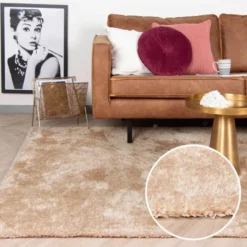 Hochflor Teppich - Glazy Beige Creme