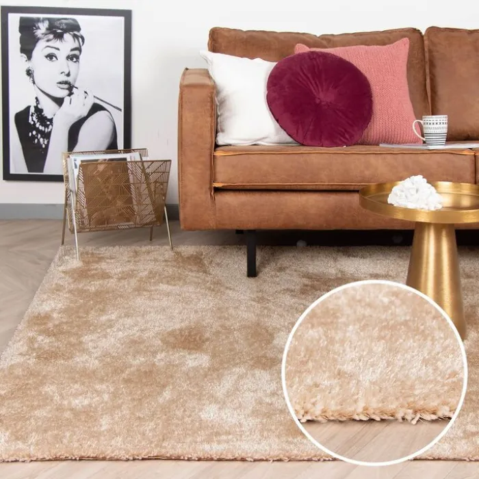 Hochflor Teppich - Glazy Beige Creme