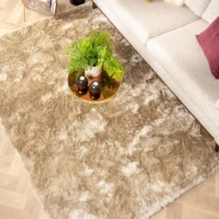 Hochflor Teppich - Glorious Champagner Creme