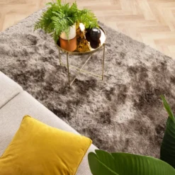 Hochflor Teppich - Glorious Silber Grau