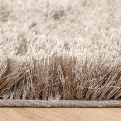 Hochflor Teppich - Glorious Silber Grau