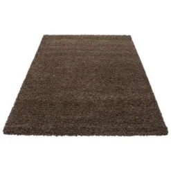 Hochflor Teppich - Life Braun