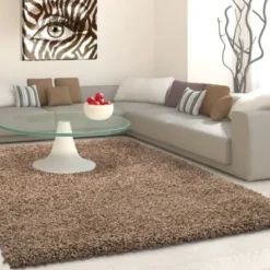 Hochflor Teppich - Life Hellbraun