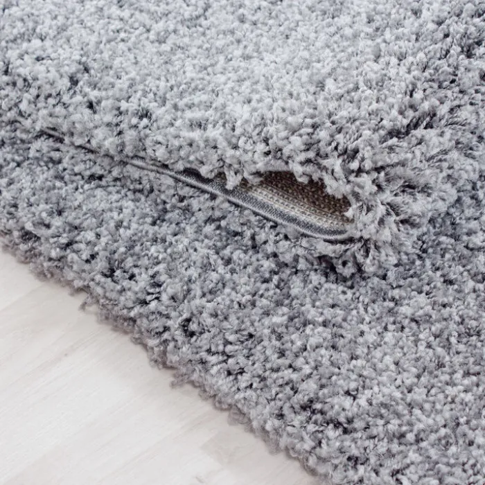 Hochflor Teppich - Life Hellgrau