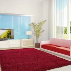 Hochflor Teppich - Life Rot