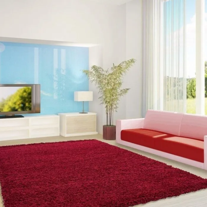 Hochflor Teppich - Life Rot