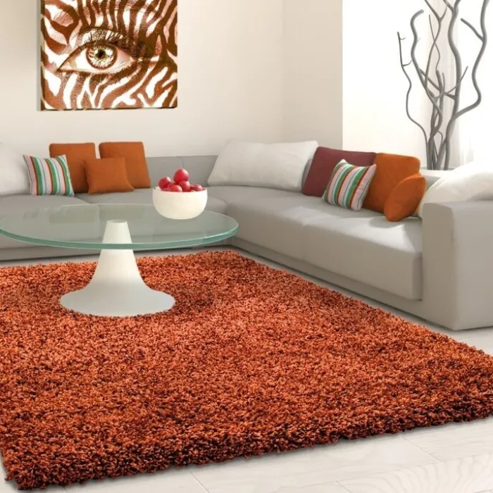 Hochflor Teppich - Life Terracotta