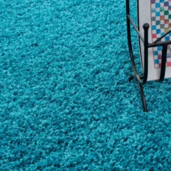Hochflor Teppich - Life Türkis