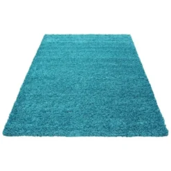 Hochflor Teppich - Life Türkis