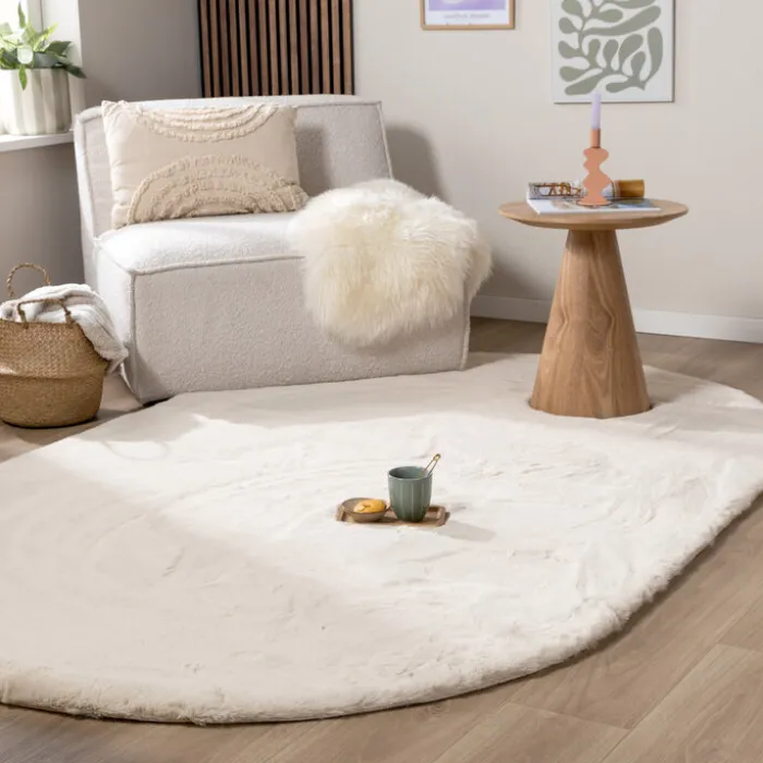 Hochflor Teppich Oval - Comfy Supreme Creme