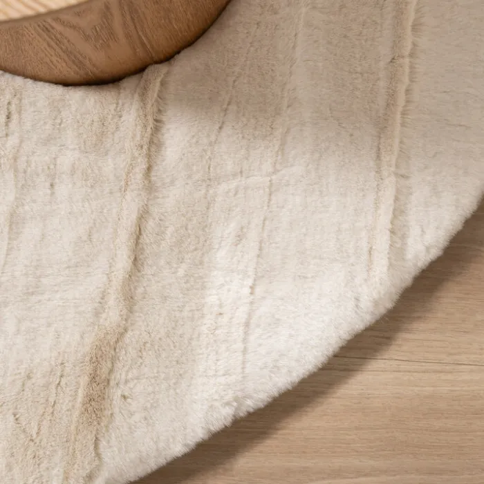 Hochflor Teppich Oval - Comfy Supreme Creme