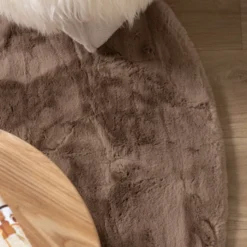 Hochflor Teppich Oval - Comfy Supreme Taupe