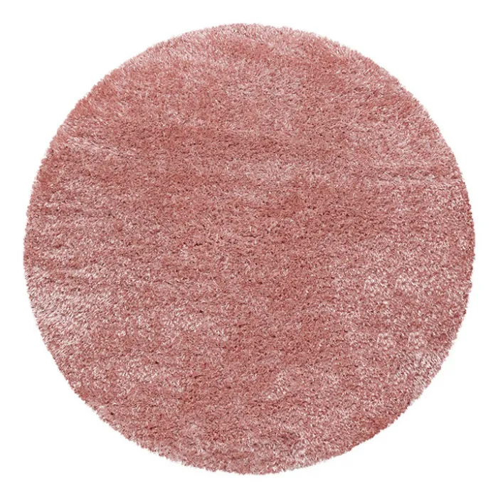 Hochflor Teppich Rund - Blushy Rosa
