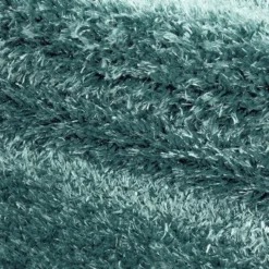 Hochflor Teppich Rund - Blushy Türkis