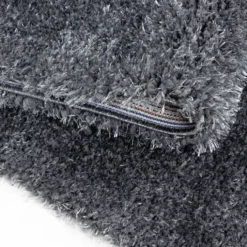 Hochflor Teppich Rund - Blushy Dunkelgrau