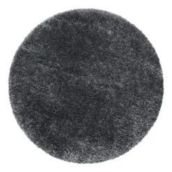 Hochflor Teppich Rund - Blushy Dunkelgrau