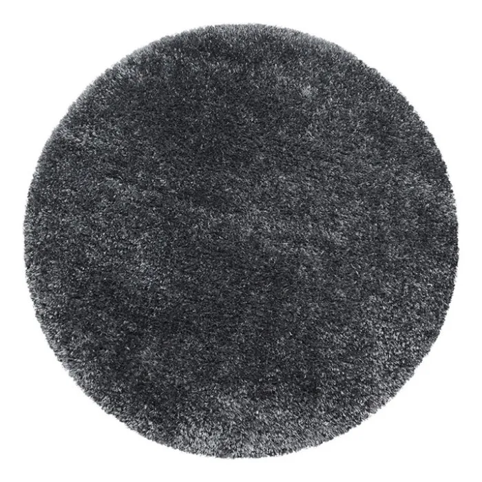 Hochflor Teppich Rund - Blushy Dunkelgrau