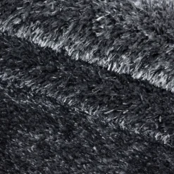Hochflor Teppich Rund - Blushy Dunkelgrau