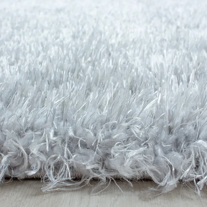 Hochflor Teppich Rund - Blushy Hellgrau