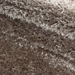 Hochflor Teppich Rund - Blushy Taupe
