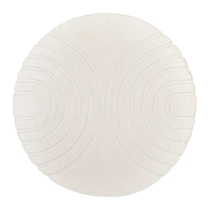 Hochflor Teppich Rund - Carvy Arches Creme