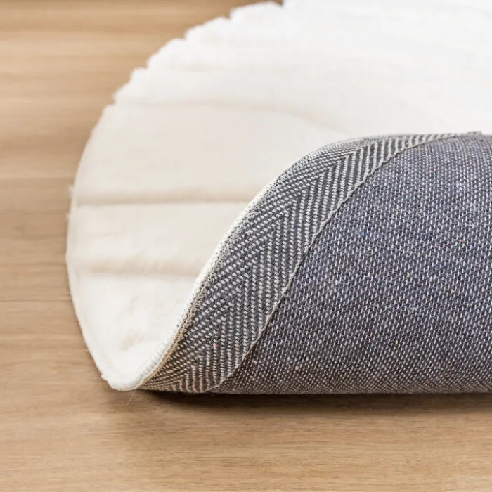 Hochflor Teppich Rund - Carvy Arches Creme