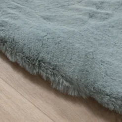 Hochflor Teppich Rund - Comfy Supreme Türkis
